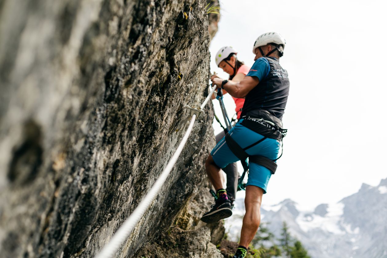 Klettersteig Tschenglser Hochwand Sulden Vinschgau Südtirol Klettern