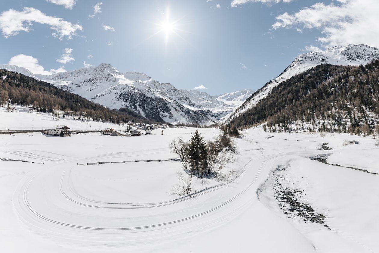 Langlaufen Südtirol Winterurlaub Sulden im Hotel Lärchenhof