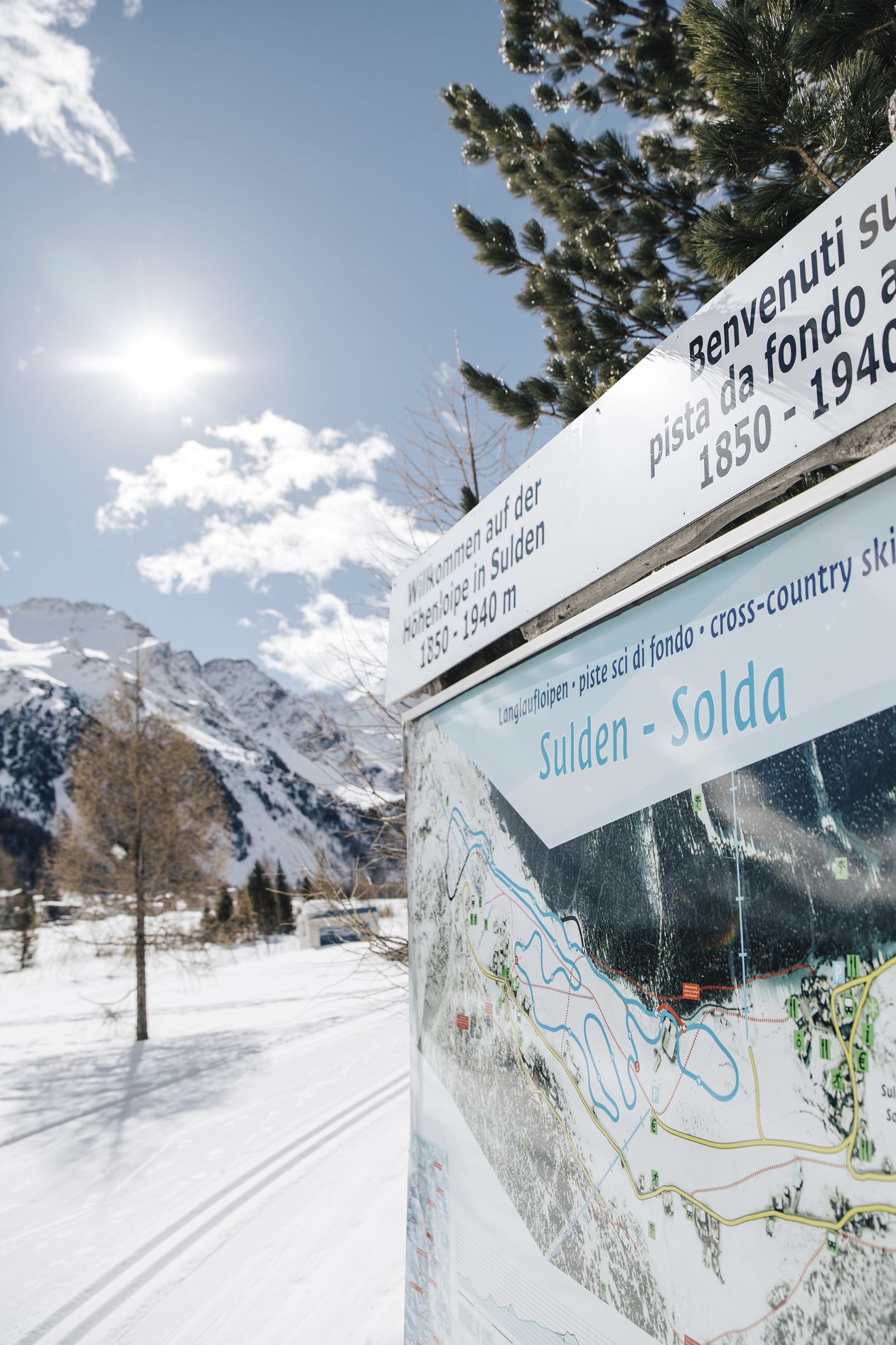 Sulden Höheloipe Langlaufen Winteruraub Vinschgau Hotel Lärchenhof