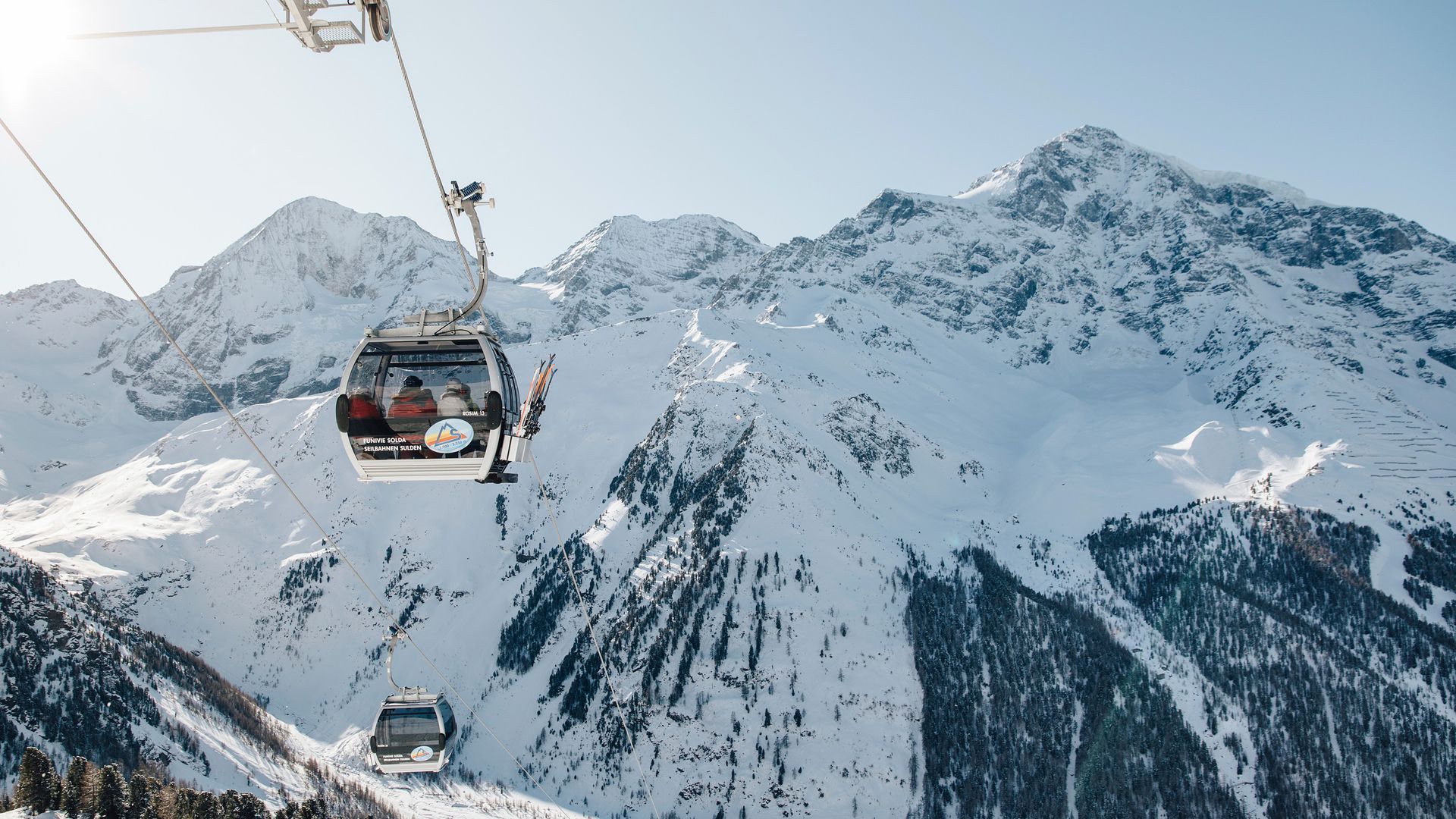 Seilbahn Skigebiet Sulden am Ortler Hotel Südtirol