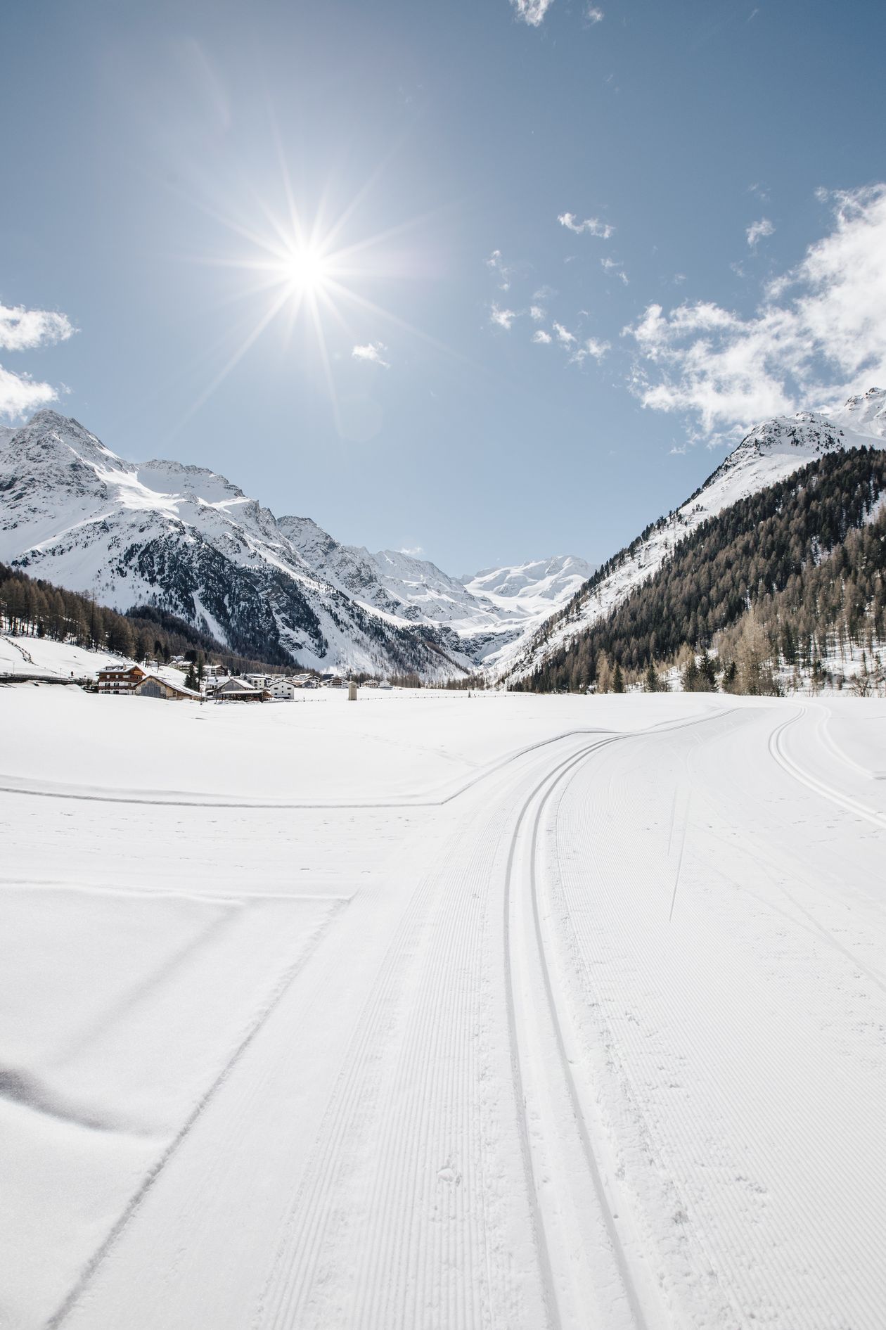 Pista di sci di fondo Solda Partenza all'Hotel Lärchenhof