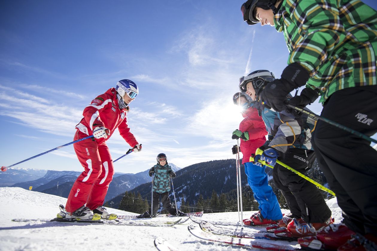 Ski school winter holiday family skiing Solda Ski Area Hotel Lärchenhof